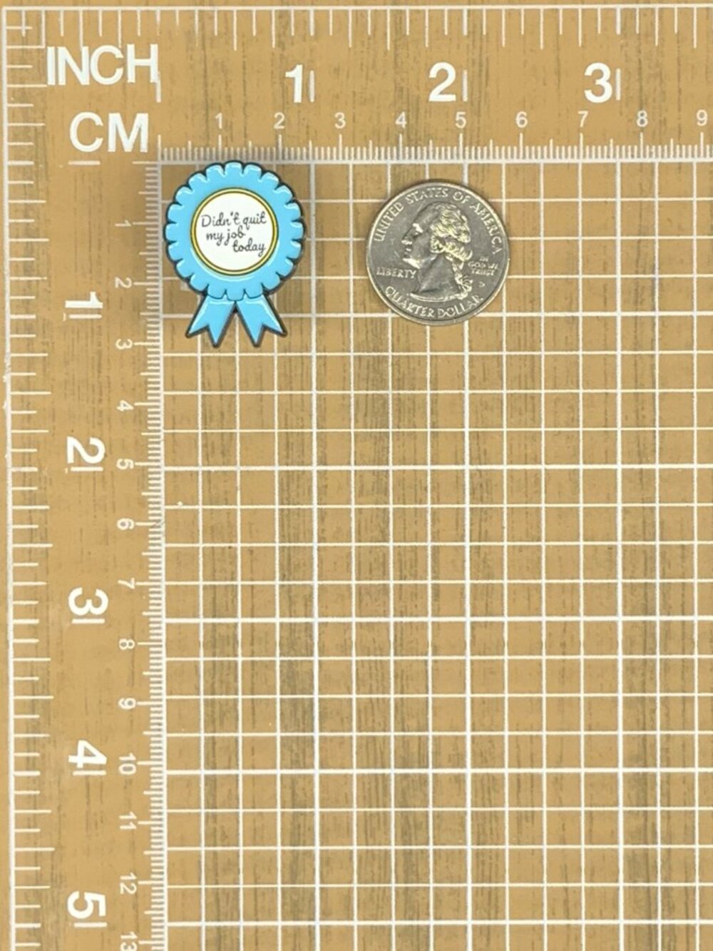 Didn't Quit My Job Today Ribbon Enamel Pin - Picture 2 of 5